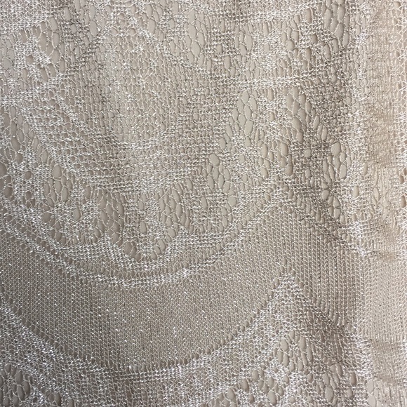 David’s Bridal Lace Champagne Metallic Gown - Picture 5 of 8